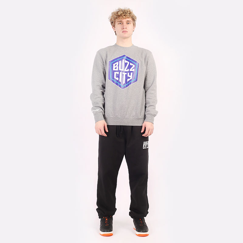 Мужская толстовка Mitchell and ness Buzz City Logo Crew (BUZZLOGOCREWCHAHORGRH)  - цена, описание, фото 6